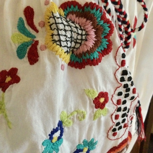 Embroidered Peasant Top - Picture 2 of 5